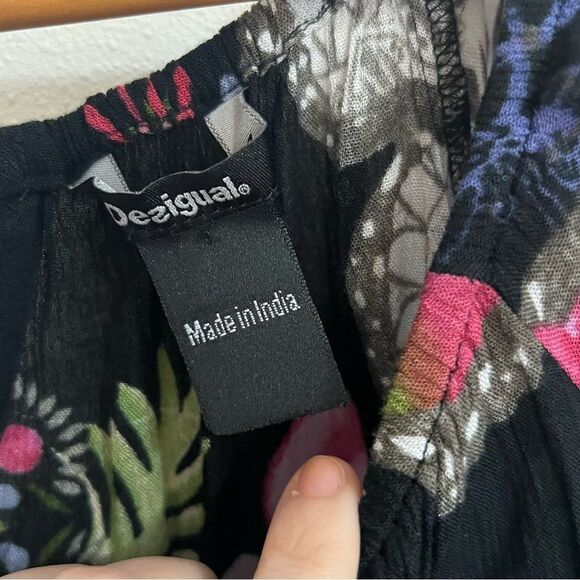 Desigual floral butterfly blouse black women’s size medium - Picture 7 of 11